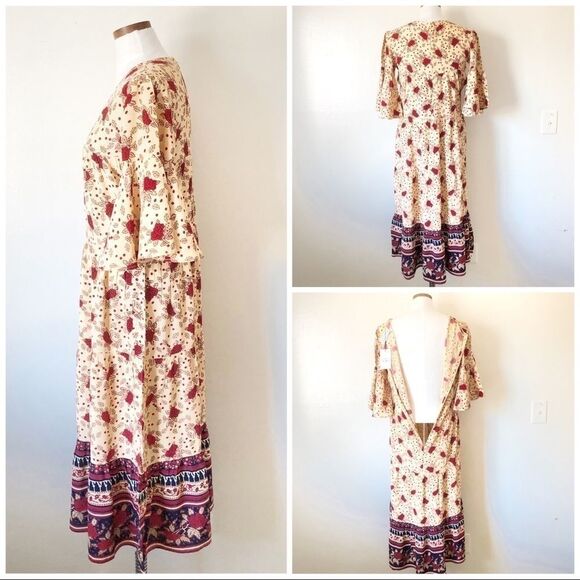 Faithful the Brand Floral Melia Midi Dress NWT - Picture 5 of 9